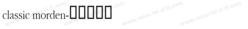 classic morden字体转换